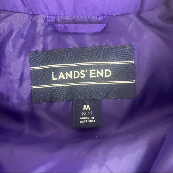 Lands’ End Purple Down Zip Up Puffer Vest Size M - Picture 5 of 7